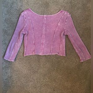The Bucket List tight sweater, vintage pink look, size xs